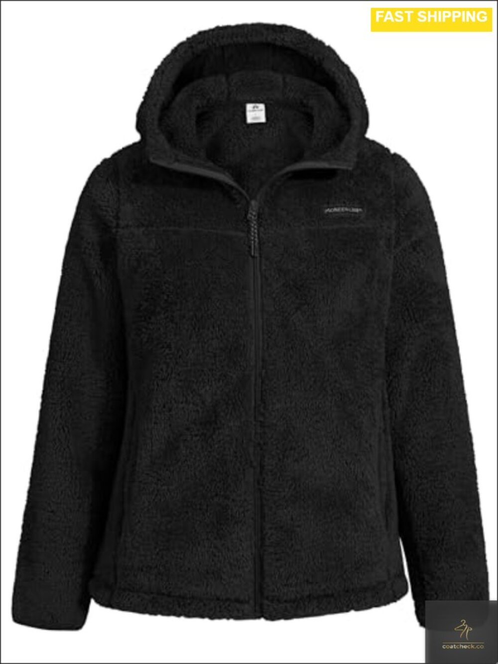 Women's Fuzzy Fleece Full Zip Hooded Jacket Lightweight Warm Soft Coat